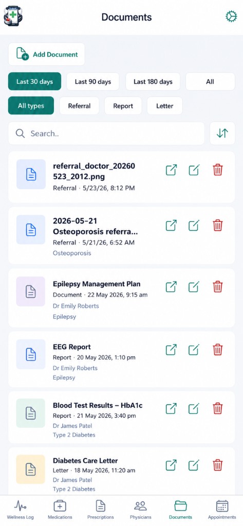 TreatmenTrack – documents